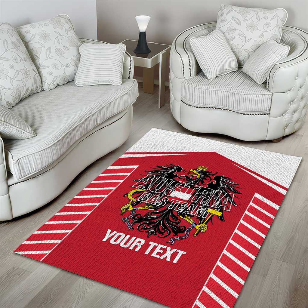 Custom Austria Football Area Rug Come On Das Team