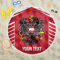 Custom Austria Football Beach Blanket Come On Das Team