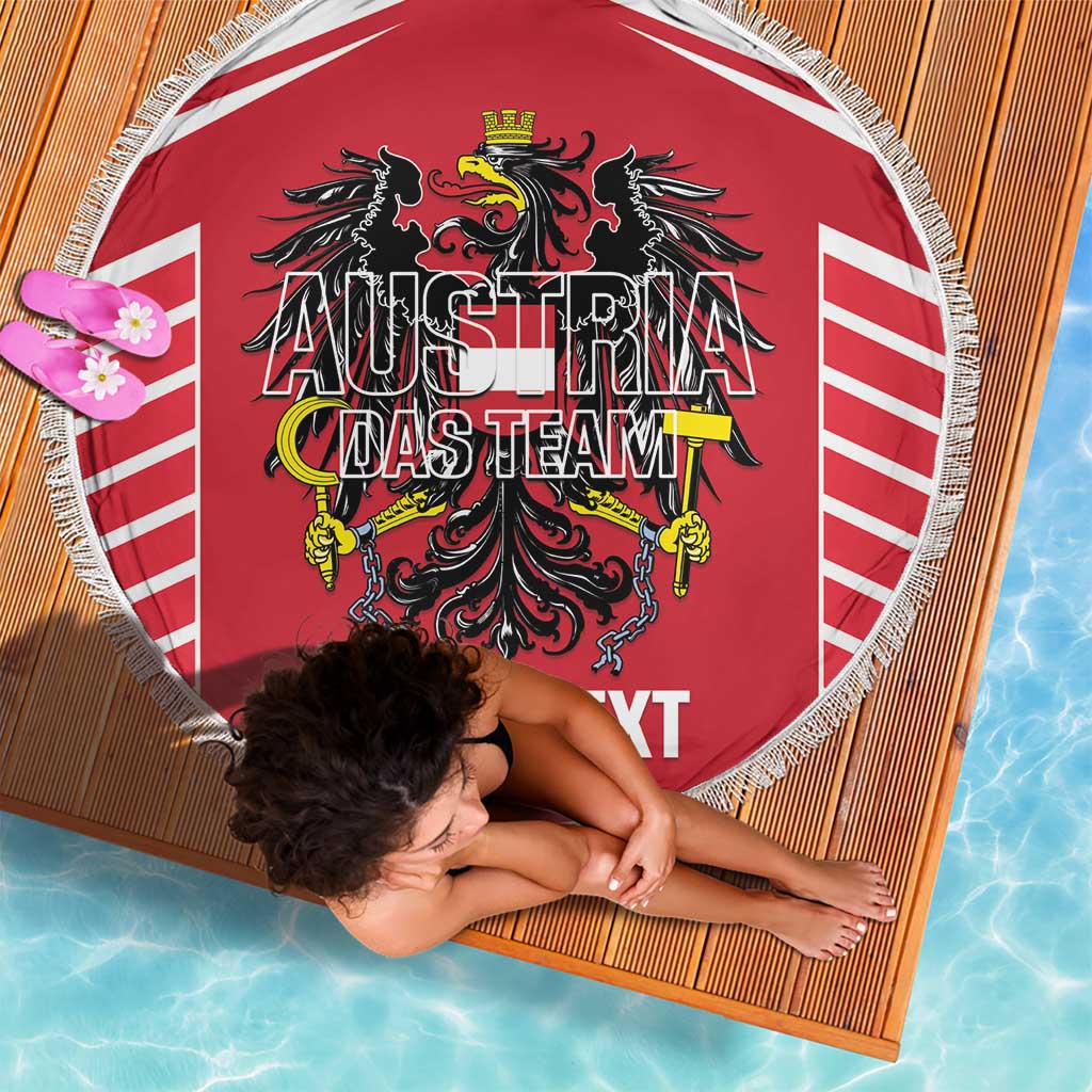 Custom Austria Football Beach Blanket Come On Das Team