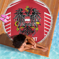 Custom Austria Football Beach Blanket Come On Das Team