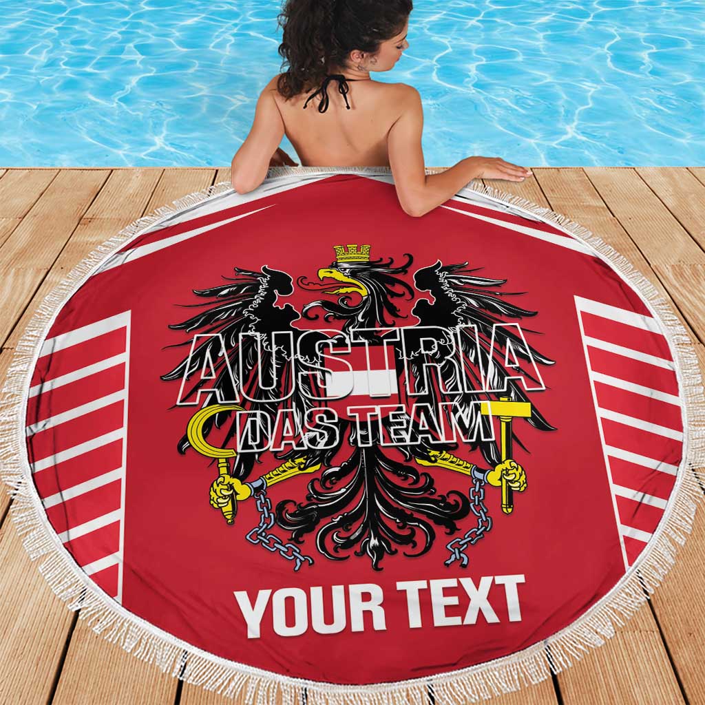 Custom Austria Football Beach Blanket Come On Das Team