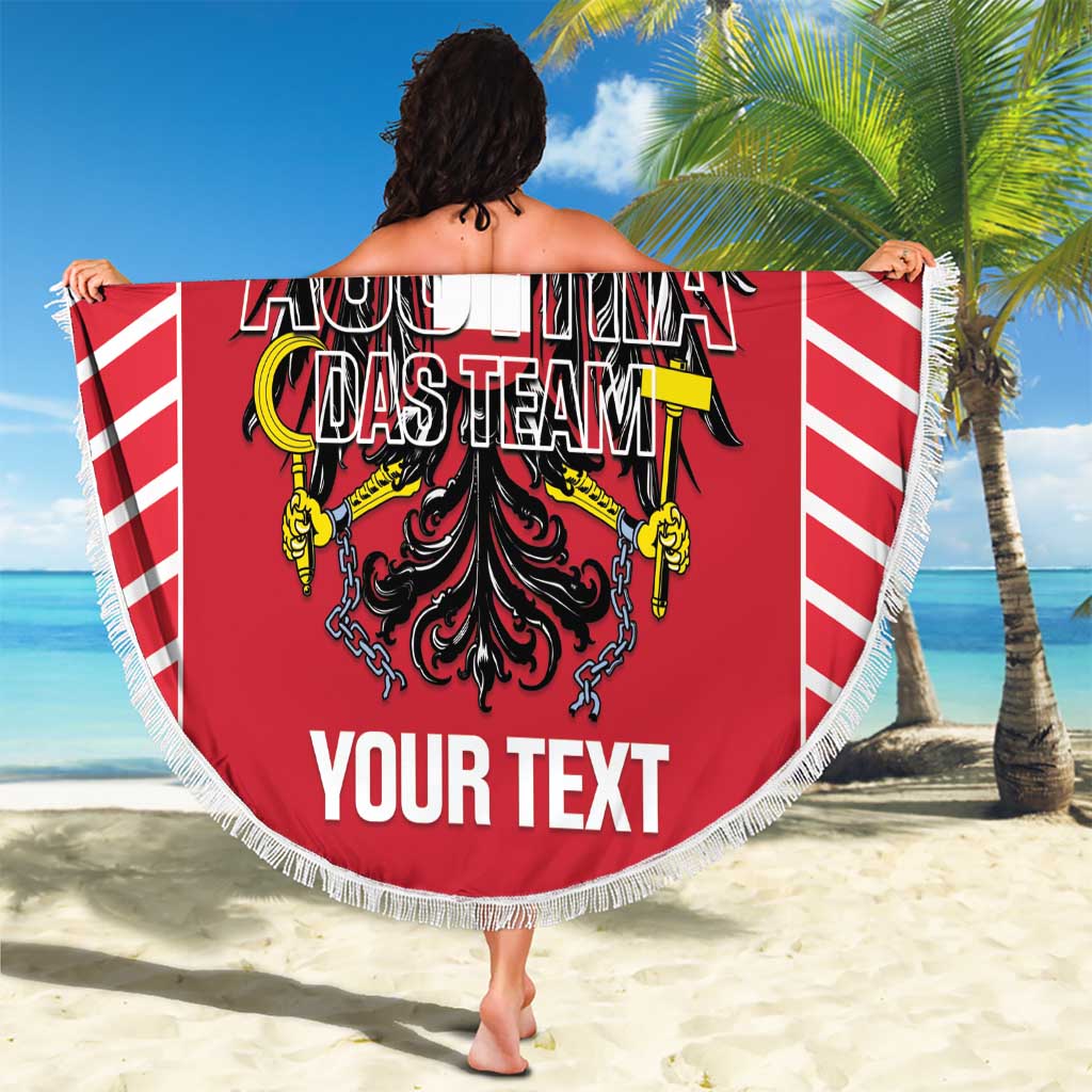 Custom Austria Football Beach Blanket Come On Das Team
