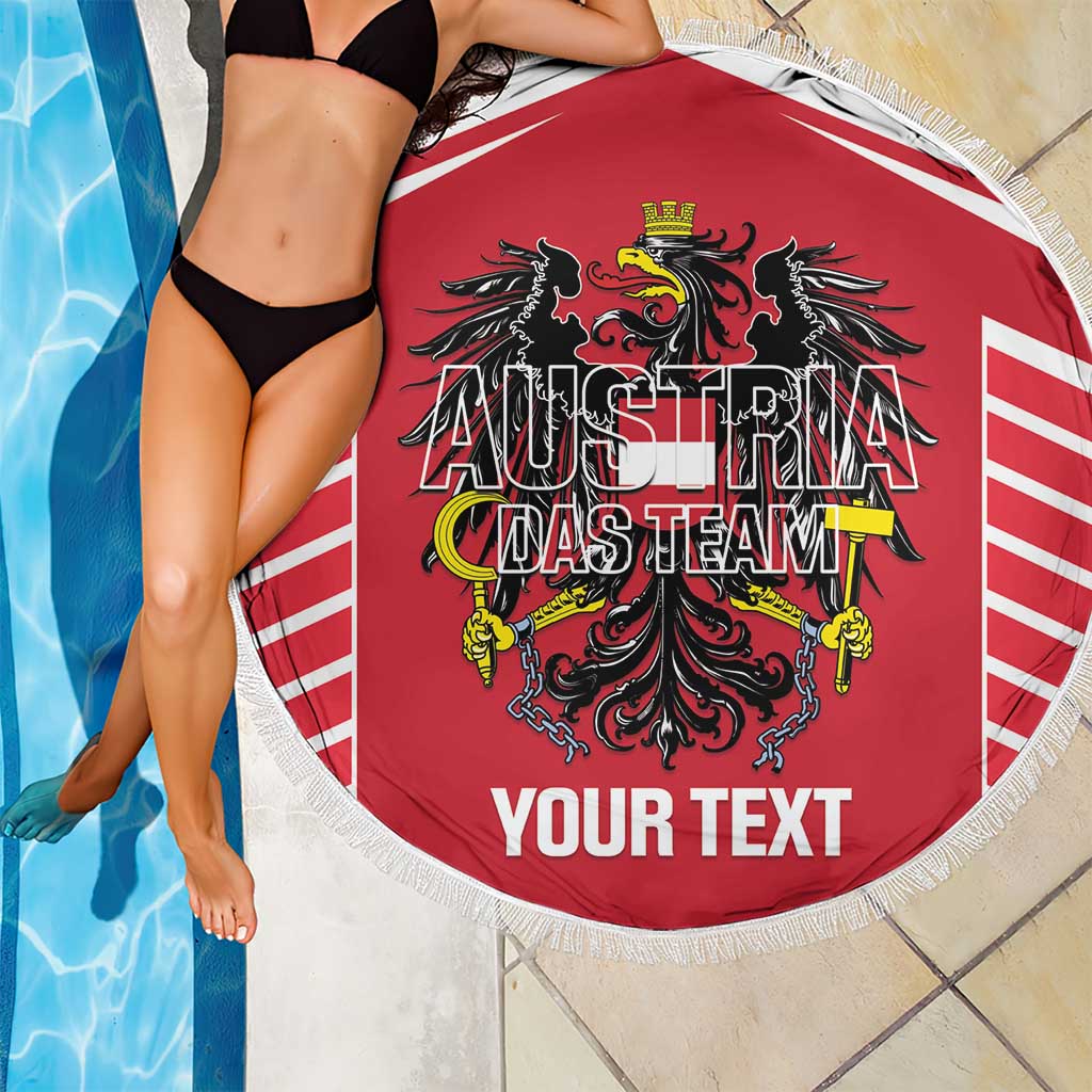 Custom Austria Football Beach Blanket Come On Das Team
