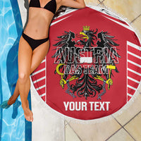 Custom Austria Football Beach Blanket Come On Das Team