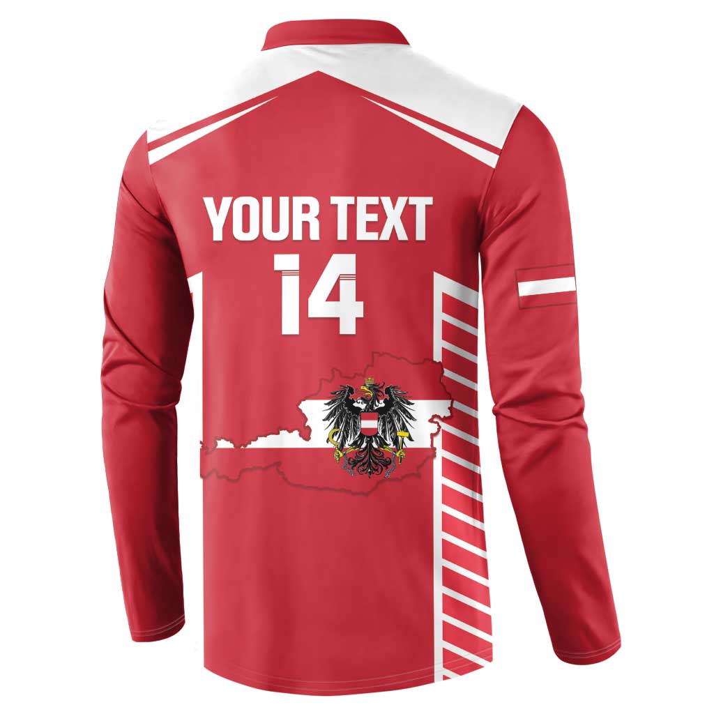 Custom Austria Football Button Sweatshirt Come On Das Team