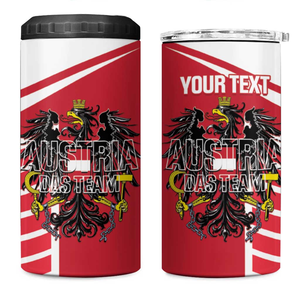 Custom Austria Football 4 in 1 Can Cooler Tumbler Come On Das Team