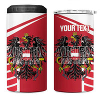 Custom Austria Football 4 in 1 Can Cooler Tumbler Come On Das Team