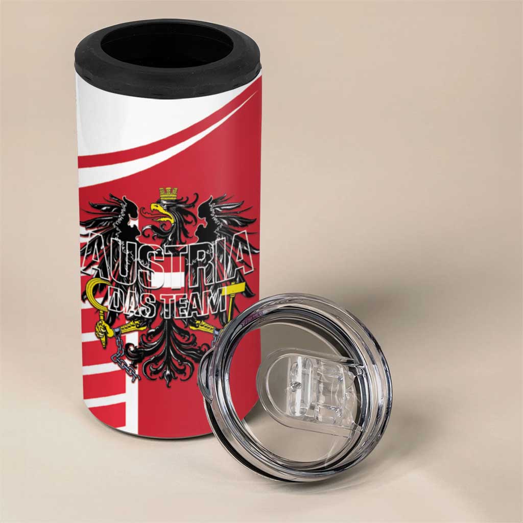 Custom Austria Football 4 in 1 Can Cooler Tumbler Come On Das Team