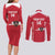 Custom Austria Football Couples Matching Long Sleeve Bodycon Dress and Long Sleeve Button Shirt Come On Das Team