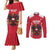 Custom Austria Football Couples Matching Mermaid Dress and Long Sleeve Button Shirt Come On Das Team