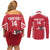 Custom Austria Football Couples Matching Off Shoulder Short Dress and Long Sleeve Button Shirt Come On Das Team