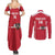 Custom Austria Football Couples Matching Summer Maxi Dress and Long Sleeve Button Shirt Come On Das Team