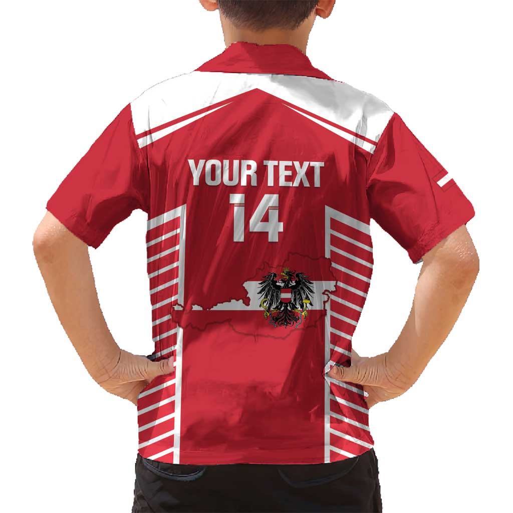 Custom Austria Football Family Matching Long Sleeve Bodycon Dress and Hawaiian Shirt Come On Das Team