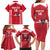 Custom Austria Football Family Matching Long Sleeve Bodycon Dress and Hawaiian Shirt Come On Das Team