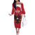 Custom Austria Football Family Matching Off The Shoulder Long Sleeve Dress and Hawaiian Shirt Come On Das Team