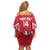 Custom Austria Football Family Matching Off Shoulder Short Dress and Hawaiian Shirt Come On Das Team