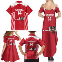 Custom Austria Football Family Matching Summer Maxi Dress and Hawaiian Shirt Come On Das Team