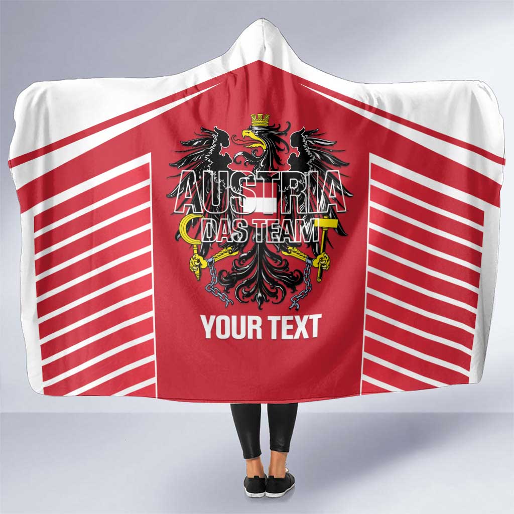 Custom Austria Football Hooded Blanket Come On Das Team