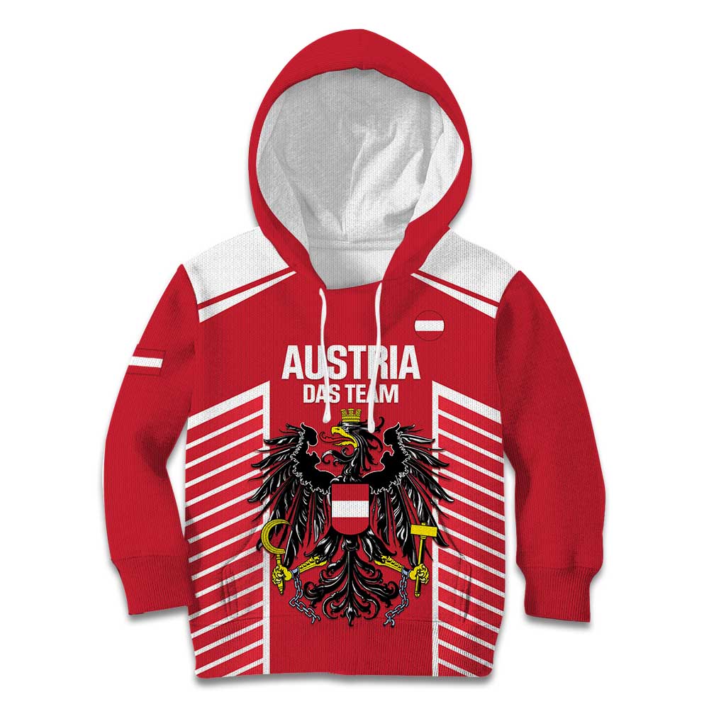 Custom Austria Football Kid Hoodie Come On Das Team