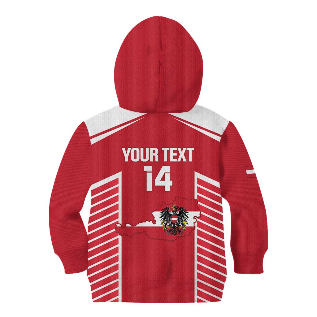 Custom Austria Football Kid Hoodie Come On Das Team