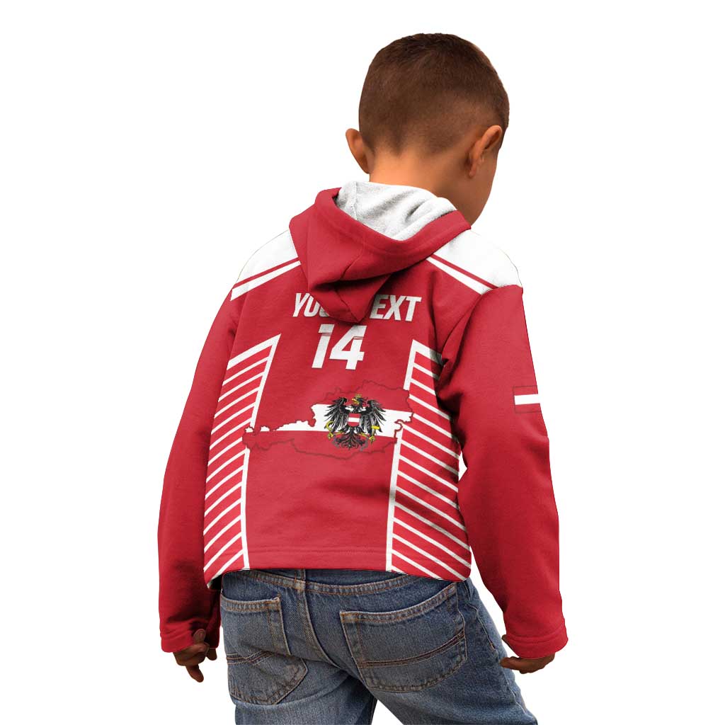 Custom Austria Football Kid Hoodie Come On Das Team