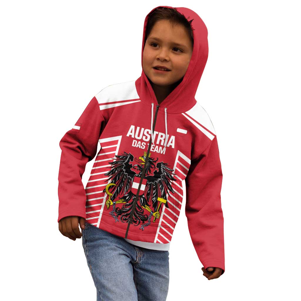 Custom Austria Football Kid Hoodie Come On Das Team