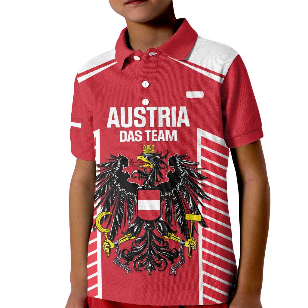 Custom Austria Football Kid Polo Shirt Come On Das Team