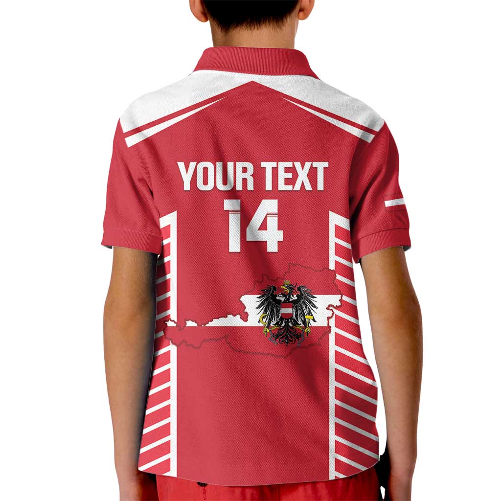Custom Austria Football Kid Polo Shirt Come On Das Team