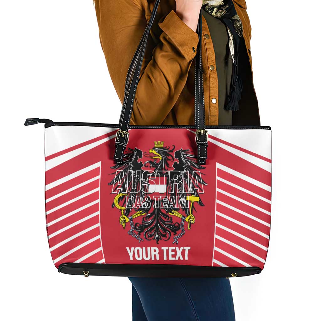 Custom Austria Football Leather Tote Bag Come On Das Team