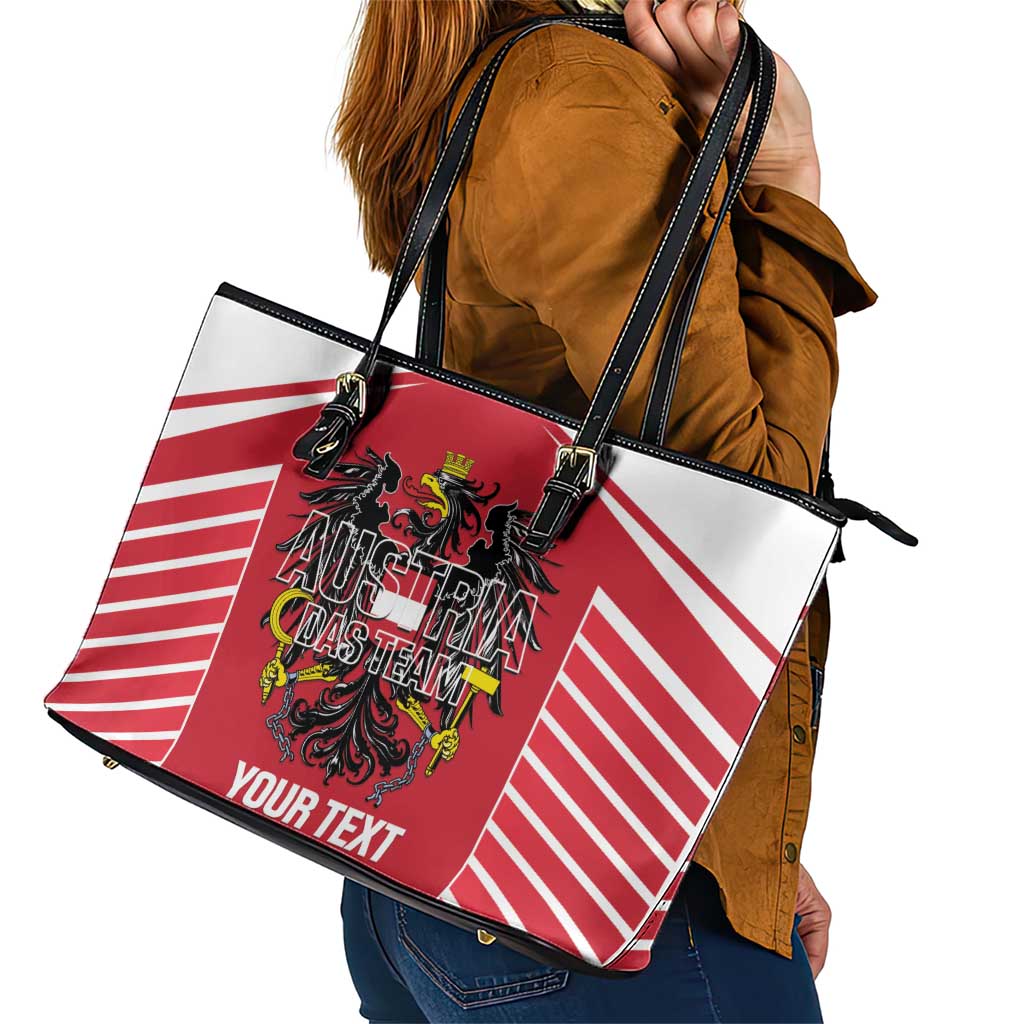 Custom Austria Football Leather Tote Bag Come On Das Team