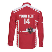 Custom Austria Football Long Sleeve Button Shirt Come On Das Team