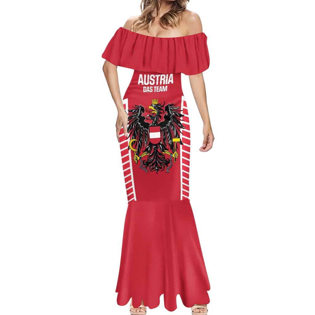 Custom Austria Football Mermaid Dress Come On Das Team