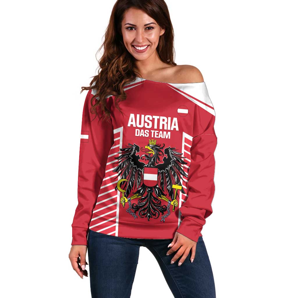 Custom Austria Football Off Shoulder Sweater Come On Das Team