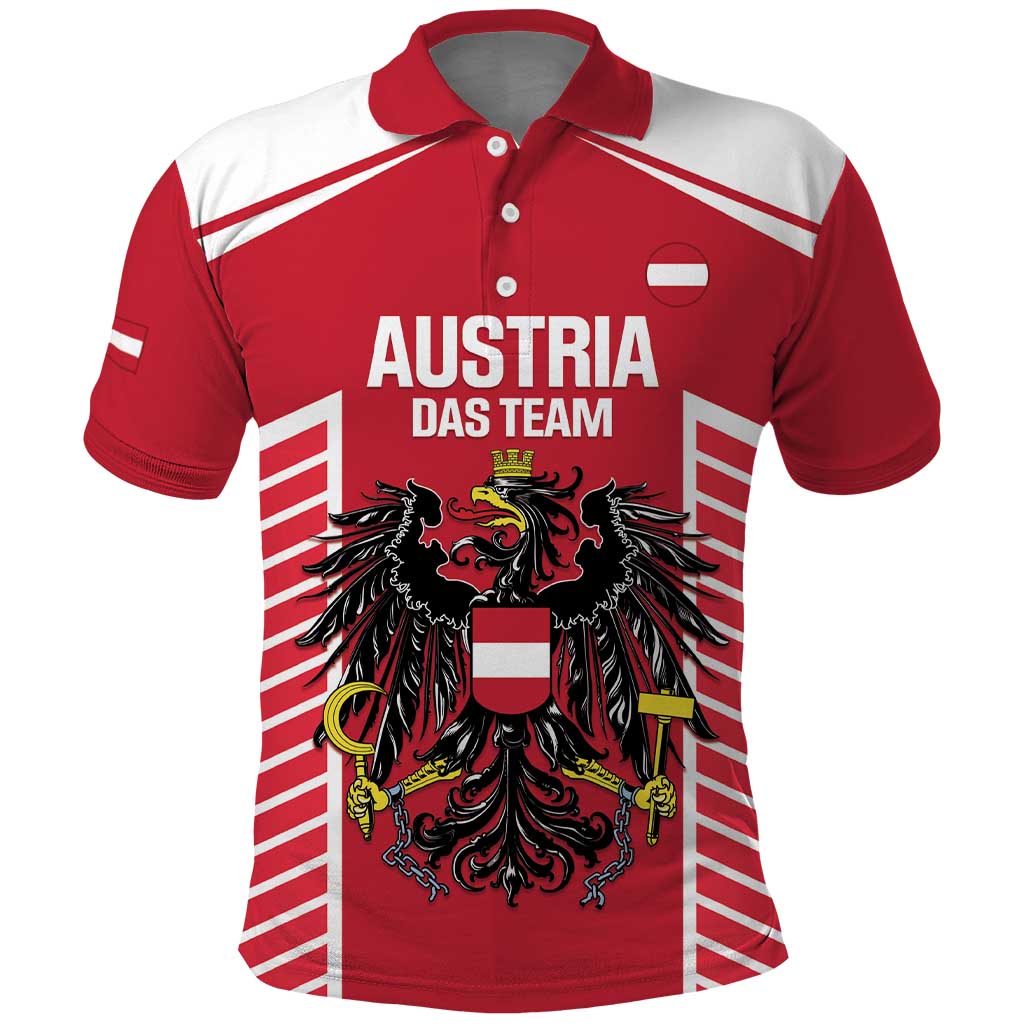 Custom Austria Football Polo Shirt Come On Das Team