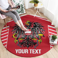 Custom Austria Football Round Carpet Come On Das Team