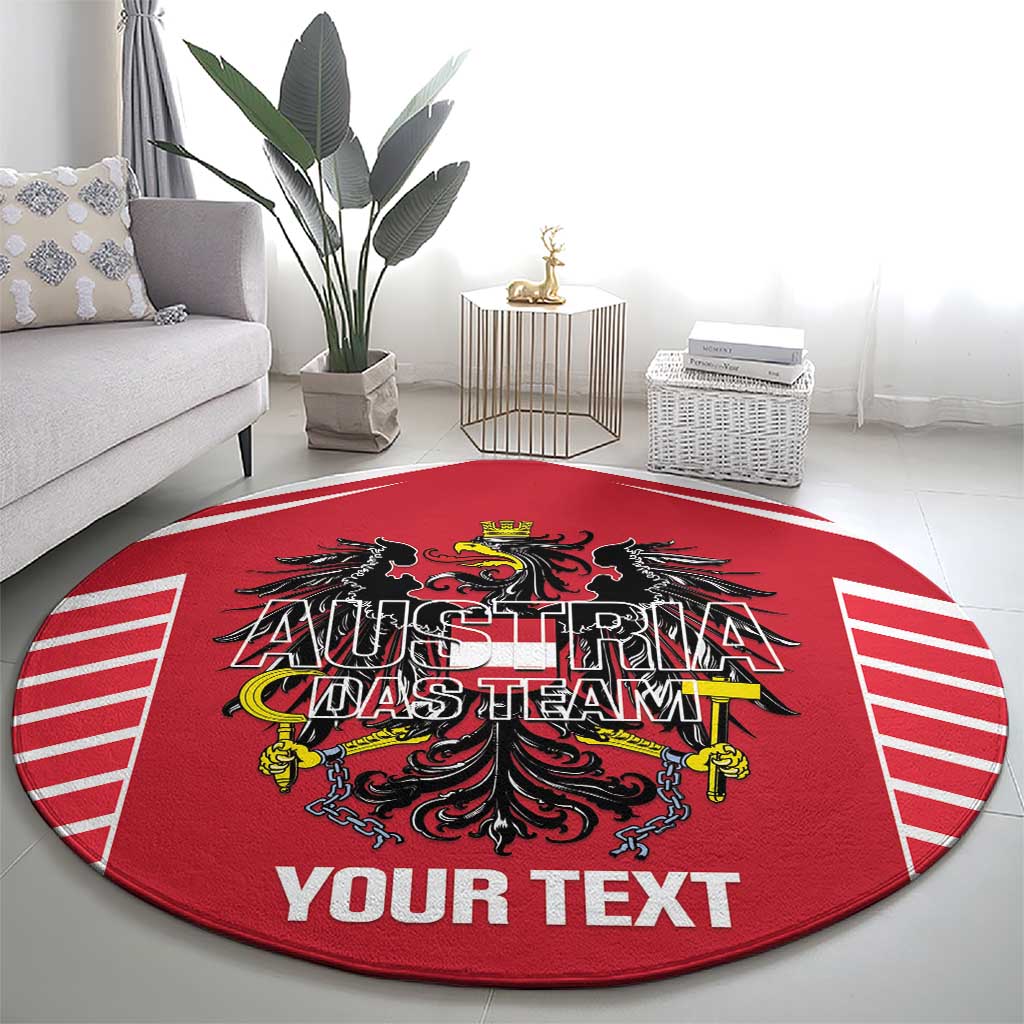 Custom Austria Football Round Carpet Come On Das Team