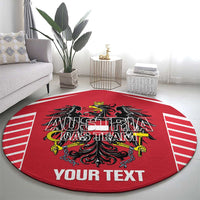 Custom Austria Football Round Carpet Come On Das Team