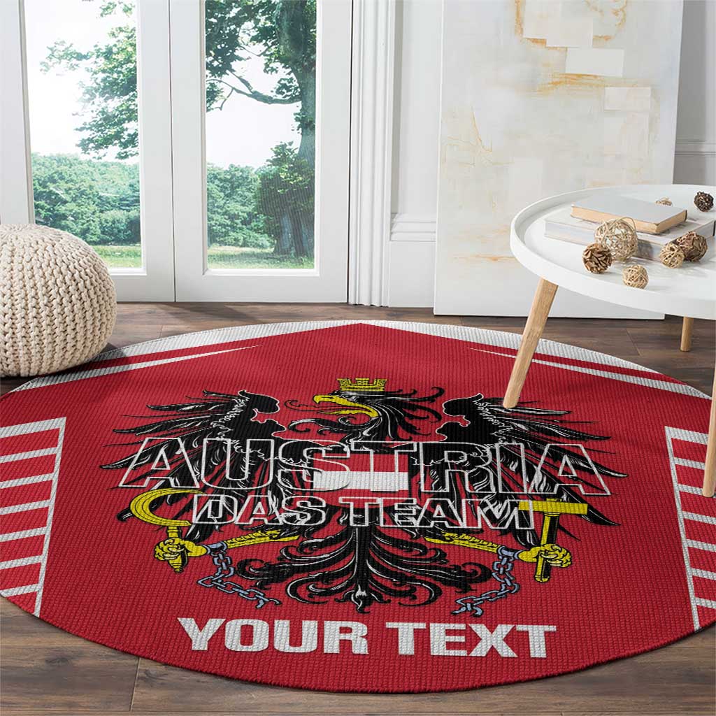 Custom Austria Football Round Carpet Come On Das Team