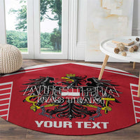 Custom Austria Football Round Carpet Come On Das Team