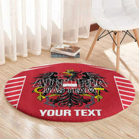 Custom Austria Football Round Carpet Come On Das Team