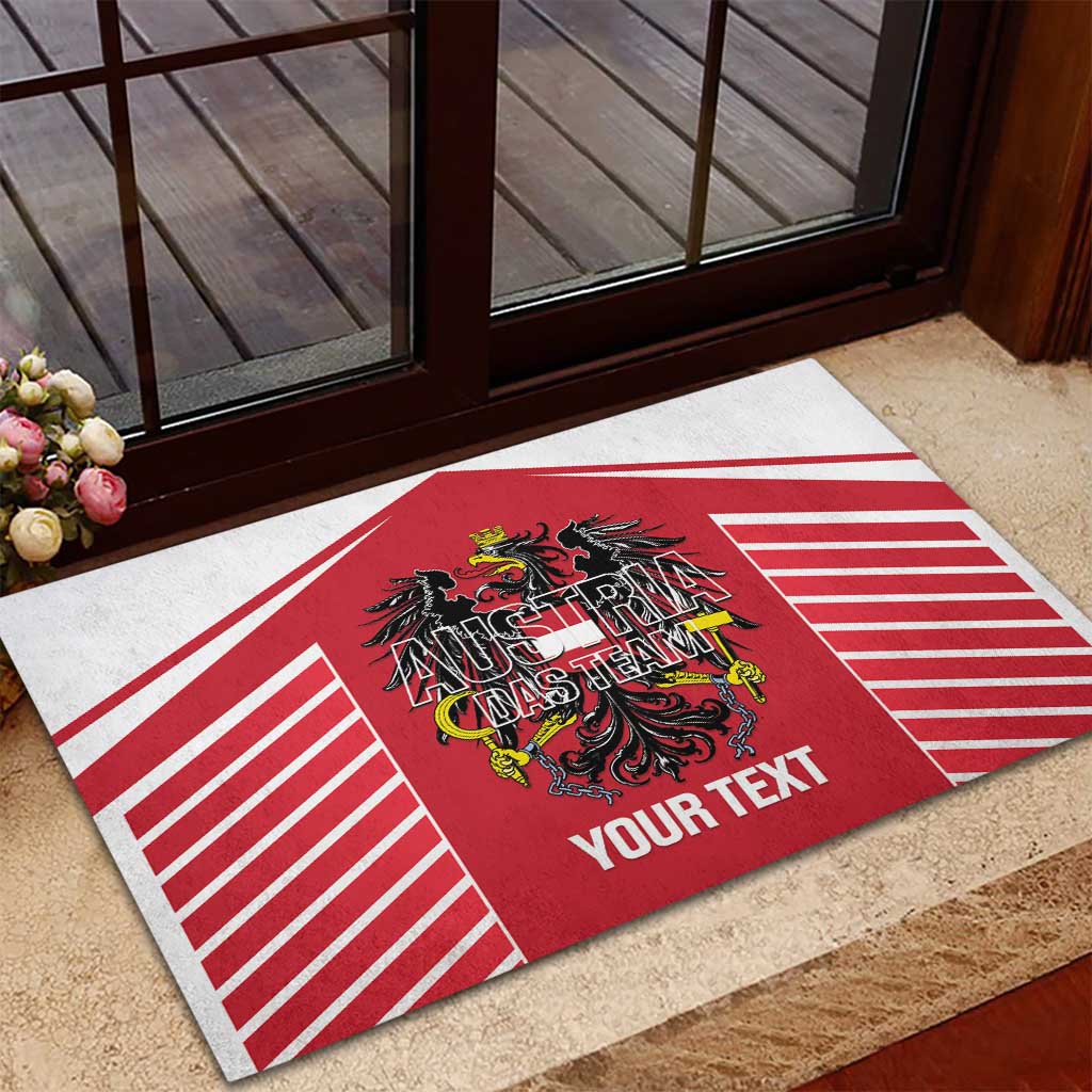 Custom Austria Football Rubber Doormat Come On Das Team