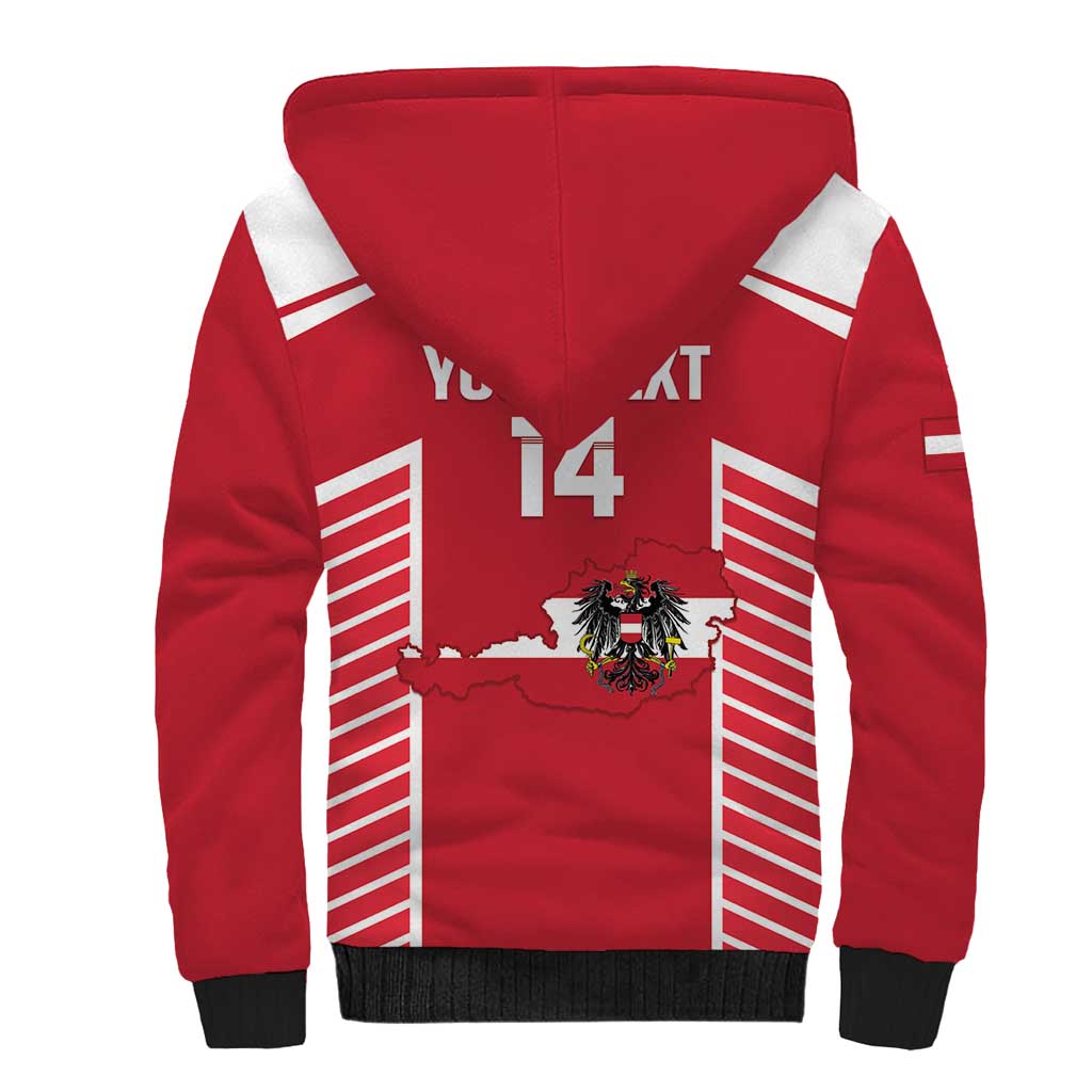 Custom Austria Football Sherpa Hoodie Come On Das Team