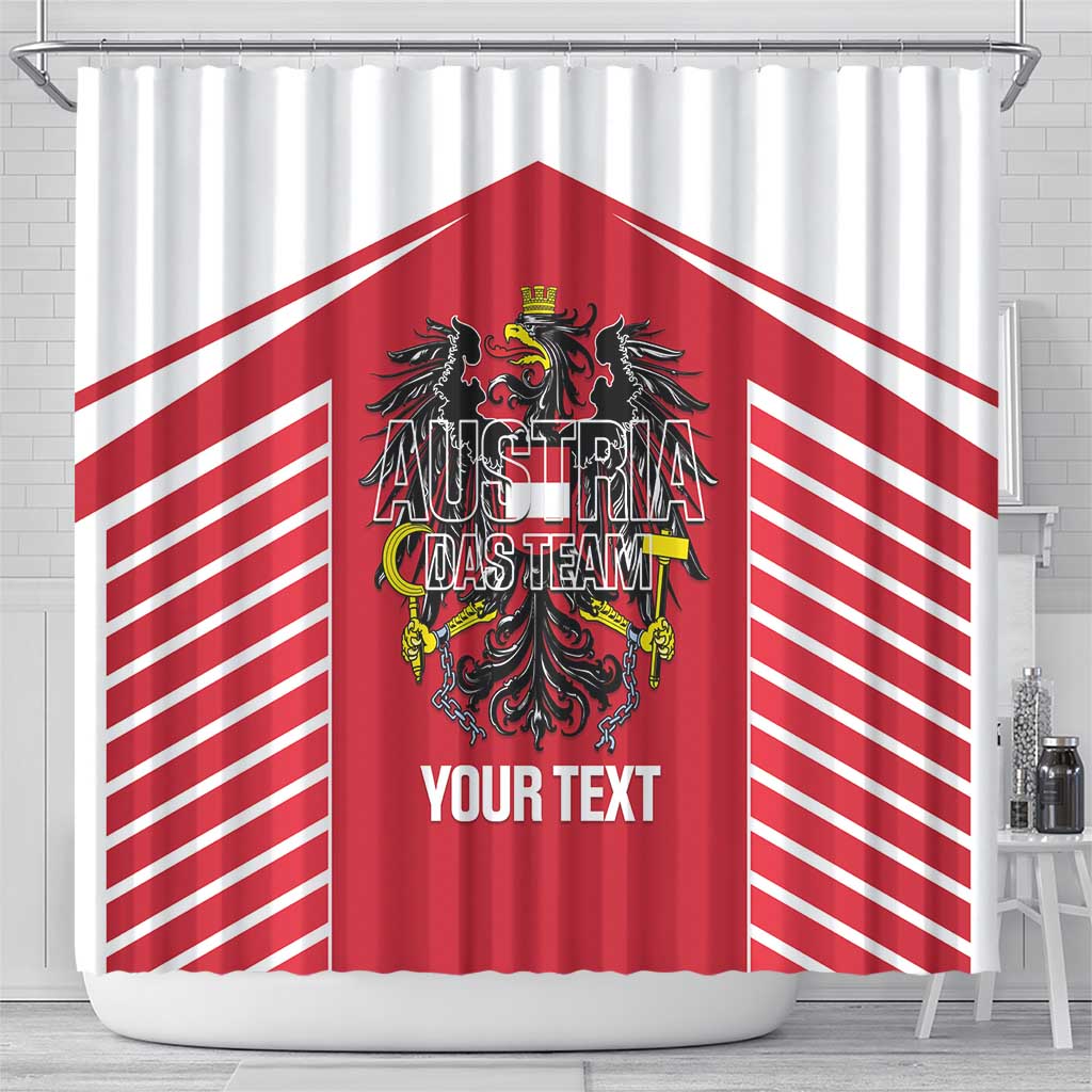 Custom Austria Football Shower Curtain Come On Das Team