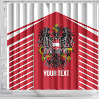 Custom Austria Football Shower Curtain Come On Das Team