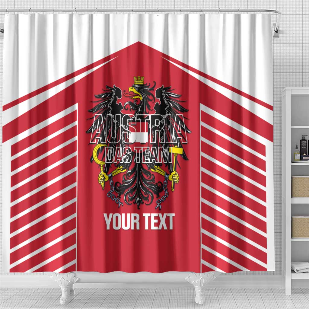 Custom Austria Football Shower Curtain Come On Das Team