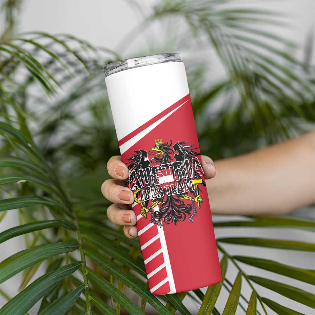 Custom Austria Football Skinny Tumbler Come On Das Team