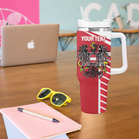 Custom Austria Football Tumbler With Handle Come On Das Team