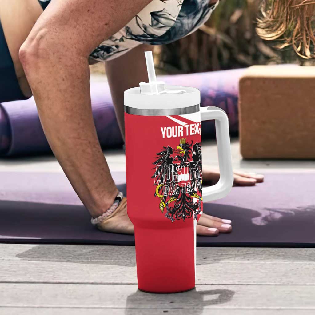 Custom Austria Football Tumbler With Handle Come On Das Team