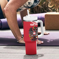 Custom Austria Football Tumbler With Handle Come On Das Team