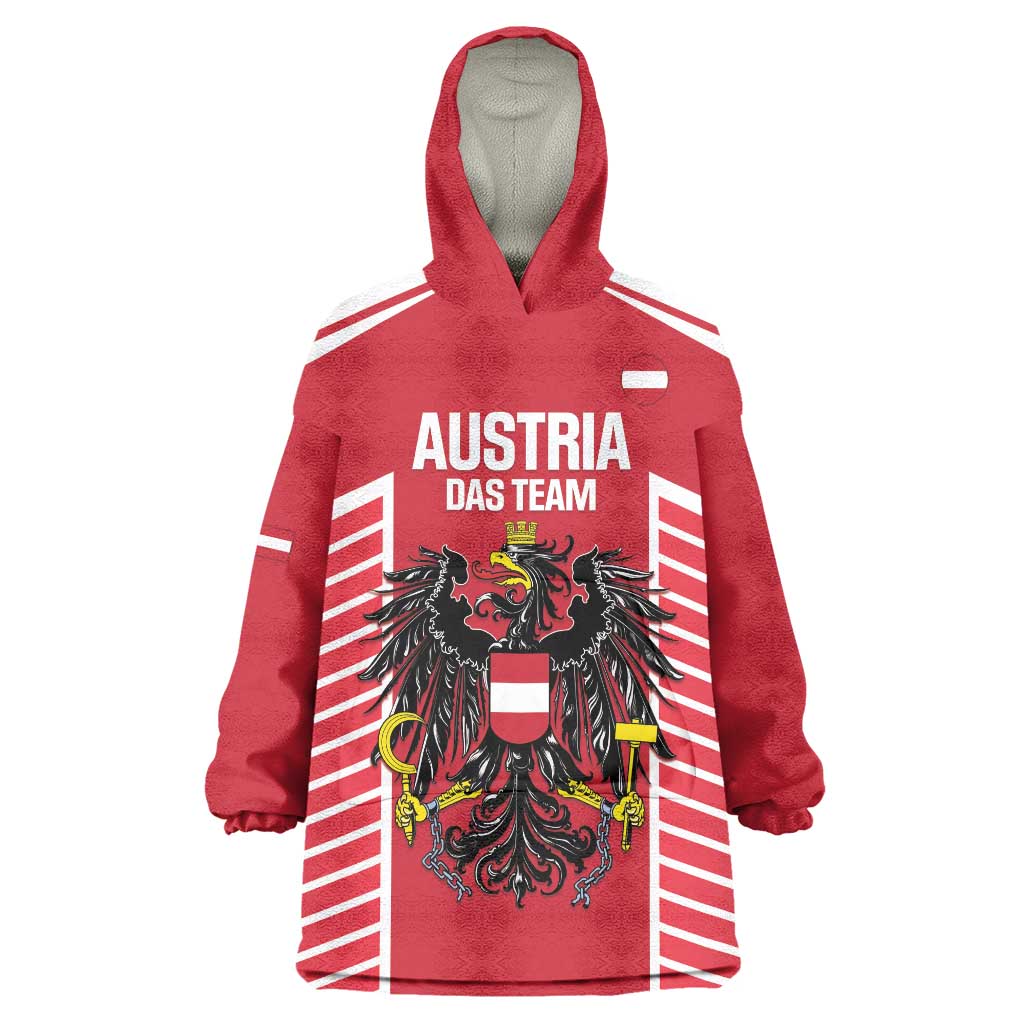 Custom Austria Football Wearable Blanket Hoodie Come On Das Team